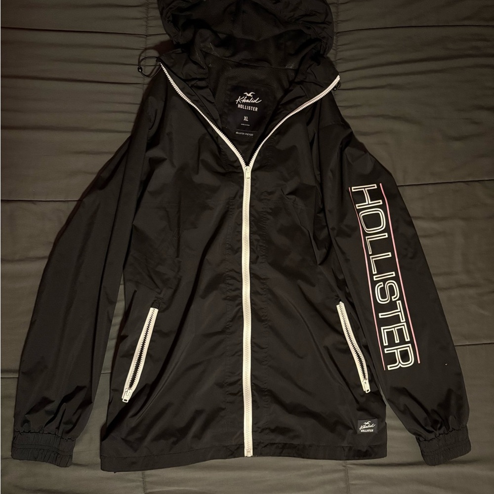 Hollister Black Windbreaker Jacket